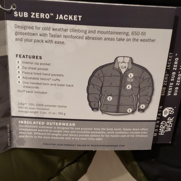 Mountain Hardwear Sub Zero Down Puffer Jacket XXL Jackets & Coats